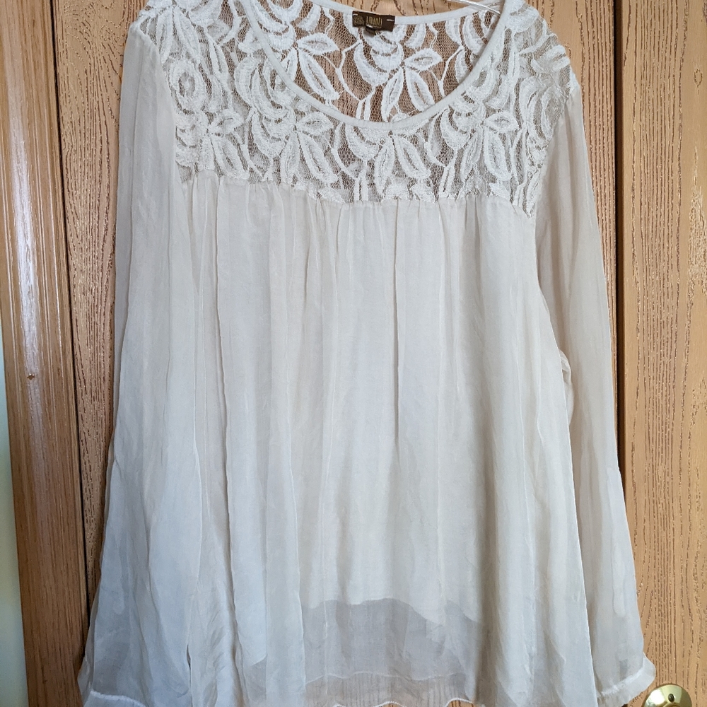 Amanti lined silk blouse